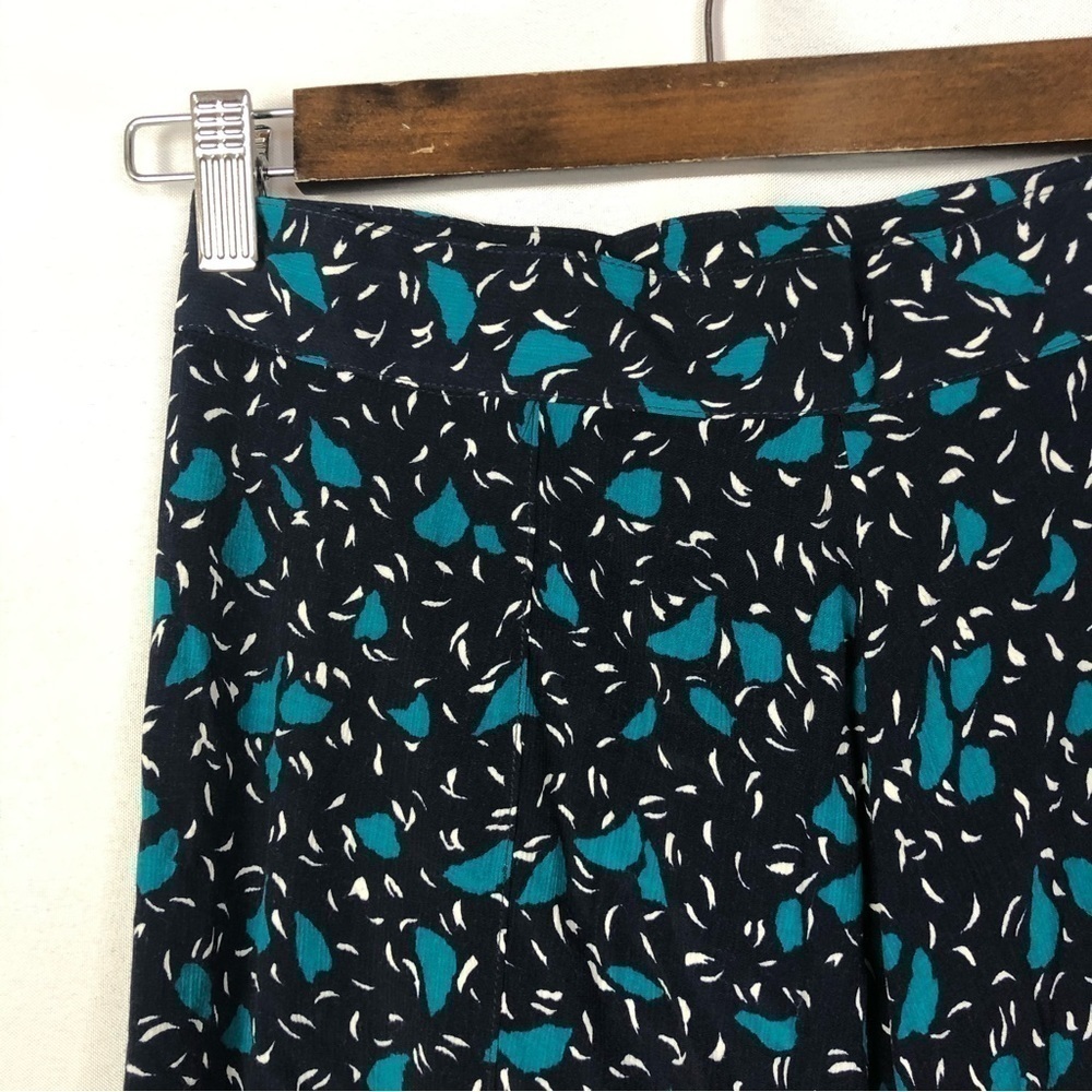 Vintage‎ Gianni Petite Blue Printed Midi Skirt 4 - Picture 3 of 5